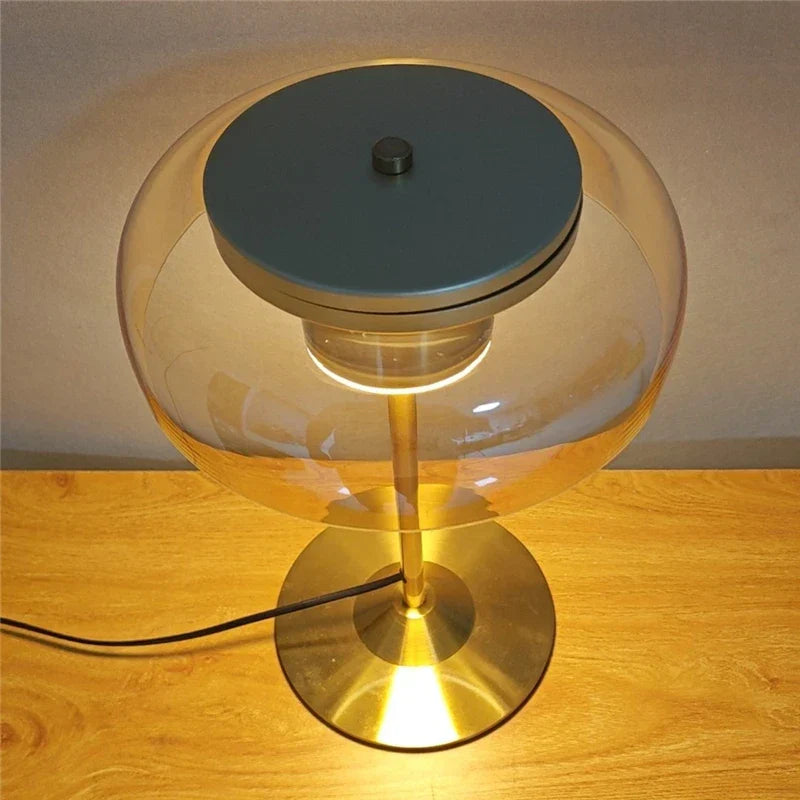 DecorBites™ Elegant Mushroom Glass Bowl Table Lamp for Modern Nordic Living Spaces