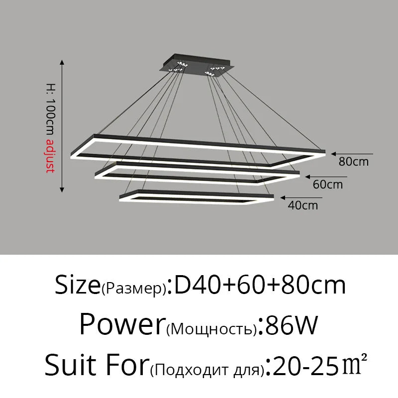 DecorBites™ LED Acrylic Pendant Lights Modern Hanging Lamp for Dining Room Kitchen Loft Decor