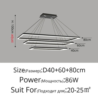 DecorBites™ LED Acrylic Pendant Lights Modern Hanging Lamp for Dining Room Kitchen Loft Decor