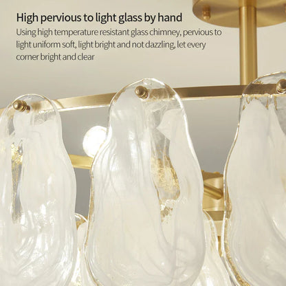 DecorBites™ Crystal Chandelier: Modern Brass Luxury for Living Room & Bedroom