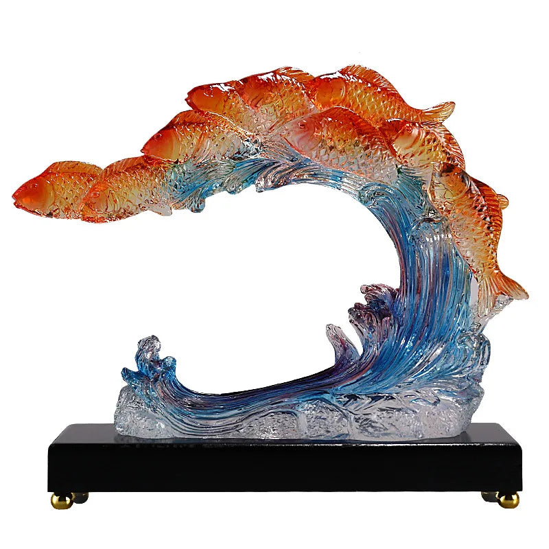DecorBites™ Gradient Goldfish Resin Sculpture - Home Decoration