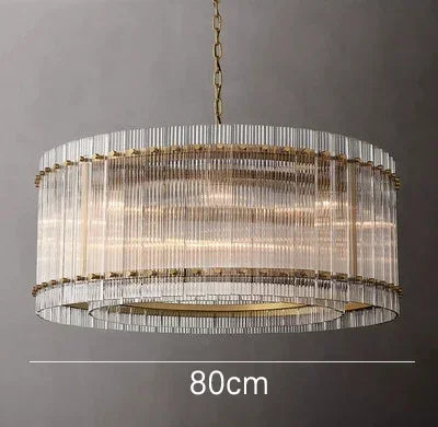DecorBites™ Gold Double Layer Ring Crystal Pendant Light for Bedroom Dining Living Room