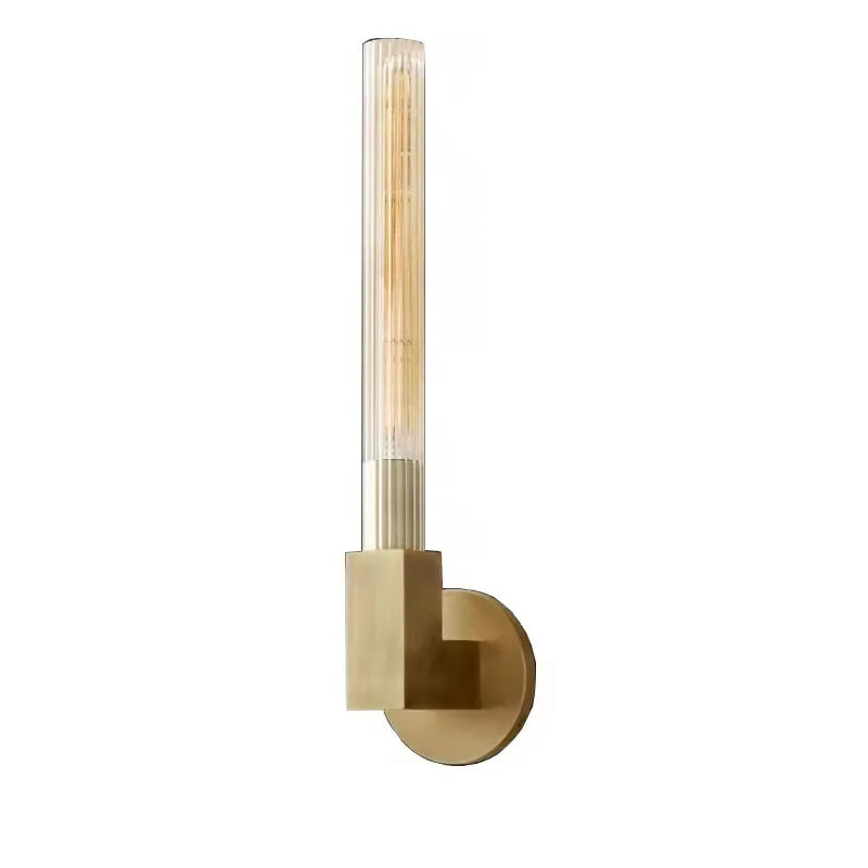 DecorBites™ Gold Metal and Glass Wall Sconce Light for Bathroom, Bedroom, Aisle, and Foyer