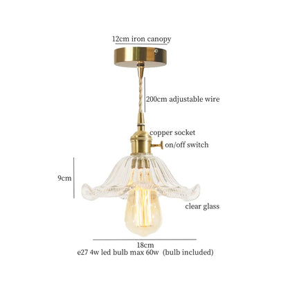 DecorBites™ Green Glass LED Pendant Light Fixture - Modern Nordic Hanging Lamp