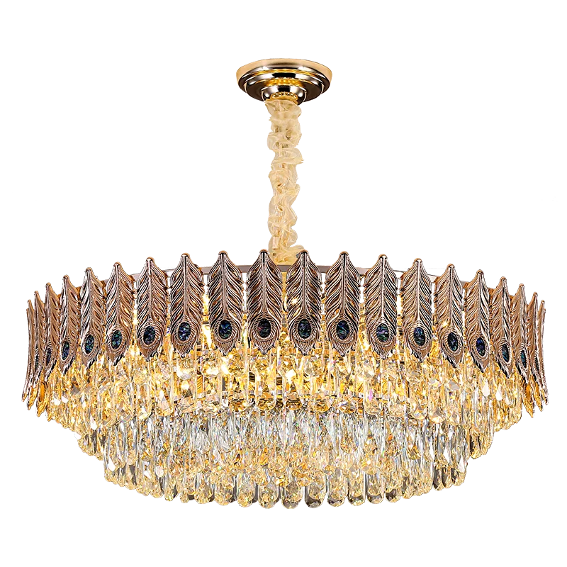 DecorBites™ Crystal Chandelier: Elegant & Modern Bedroom & Living Room Lighting