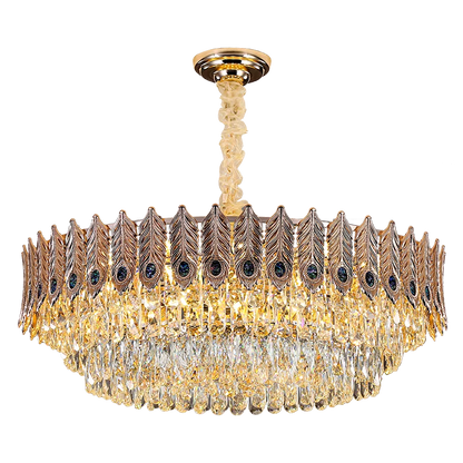 DecorBites™ Crystal Chandelier: Elegant & Modern Bedroom & Living Room Lighting