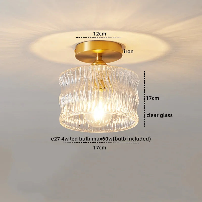 DecorBites™ LED Glass Ceiling Lamp for Interior Decor