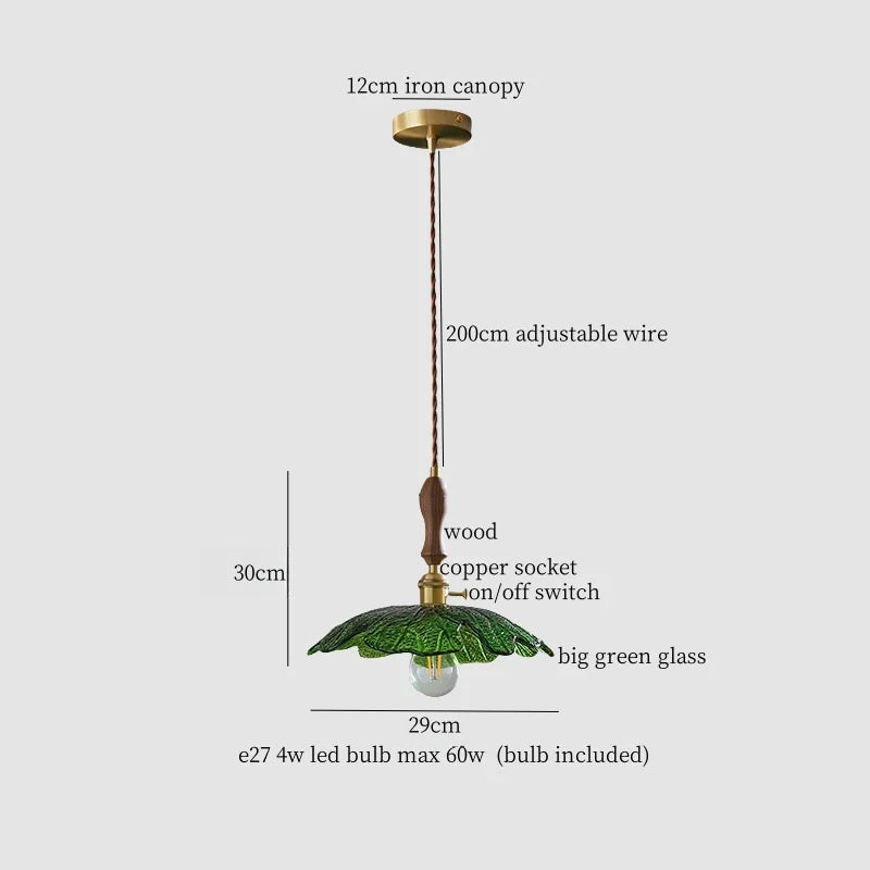 DecorBites™ Green Leaf LED Pendant Lamp for Home and Cafe Decor