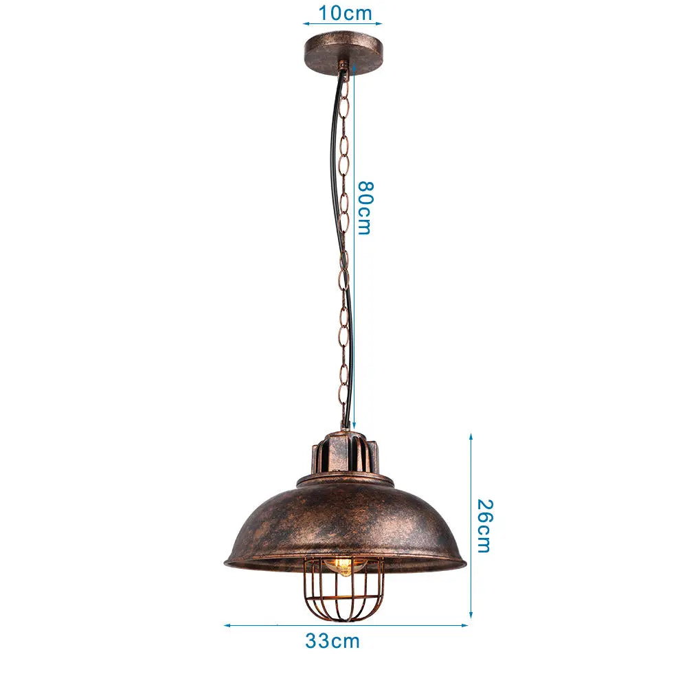 Industrial Vintage Black Iron Pendant Light