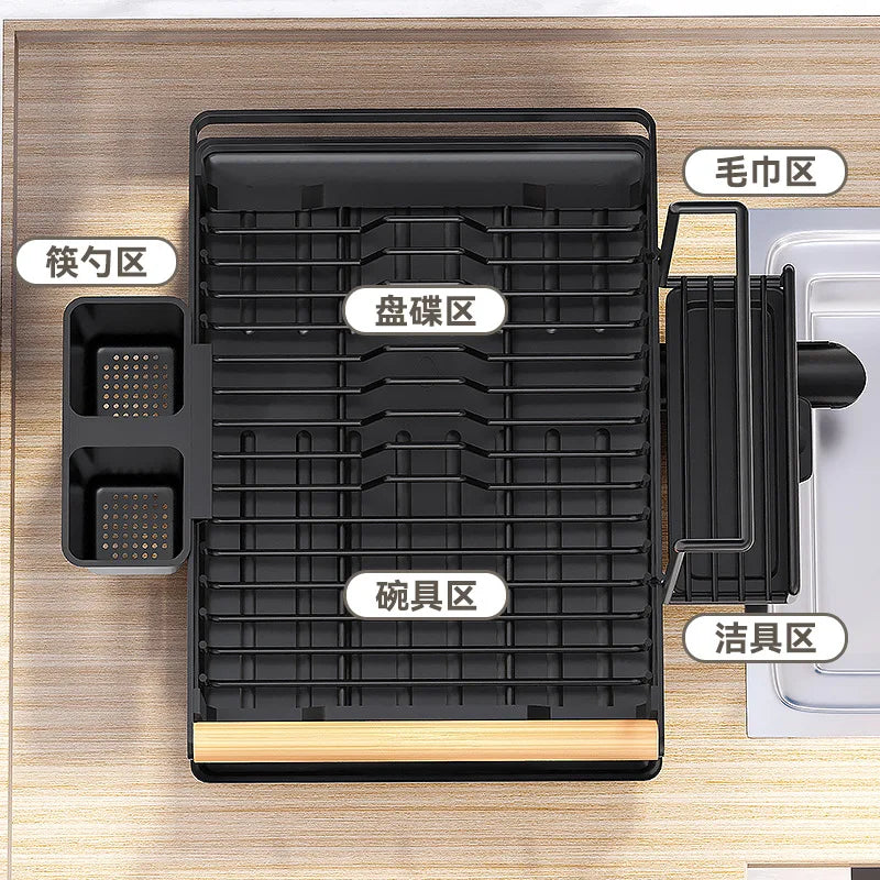 Organizador de Fregadero de Cocina Decorbites™ Soporte para Secado de Platos para Almacenamiento de Cubiertos y Sostenedor de Esponjas