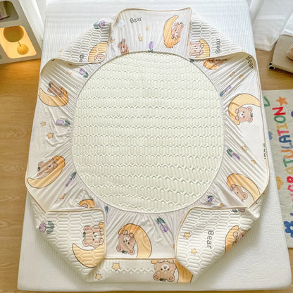 DecorBites™ Latex Cooling Mattress Cover & Pillowcase Set - Summer Cool Down Bed Pad