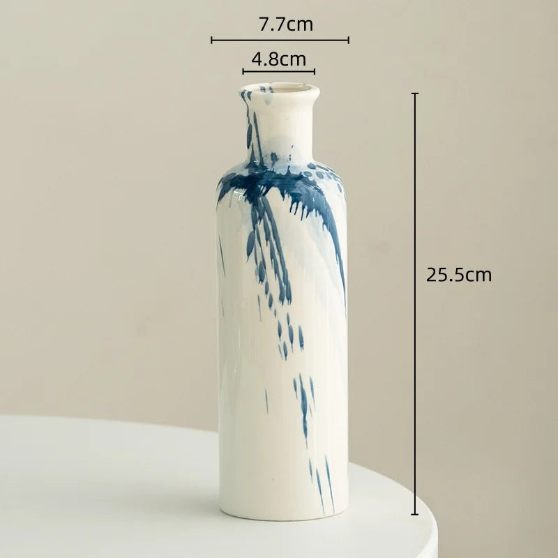 DecorBites™ Graffiti Ceramic Vase for Stylish Flower Arrangements
