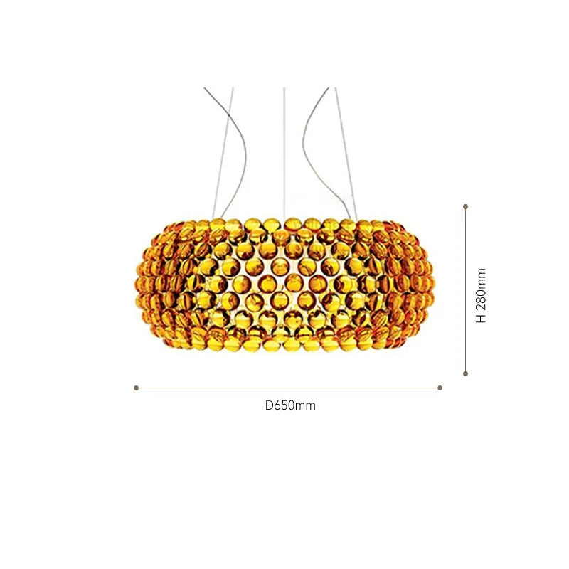 DecorBites™ Clear Gold Acrylic Pendant Lights: Modern Living Room Foscarini Caboche Style