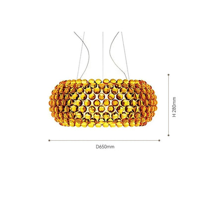 DecorBites™ Clear Gold Acrylic Pendant Lights: Modern Living Room Foscarini Caboche Style