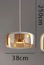 DecorBites™ Glass Pendant Lights for Bedroom Living Dinning Room Style Fixtures