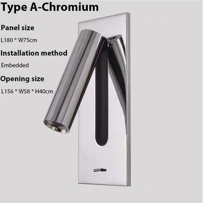 DecorBites™ LED Wall Sconce Adjustable Reading Light for Hotel Bedroom, USB Charging