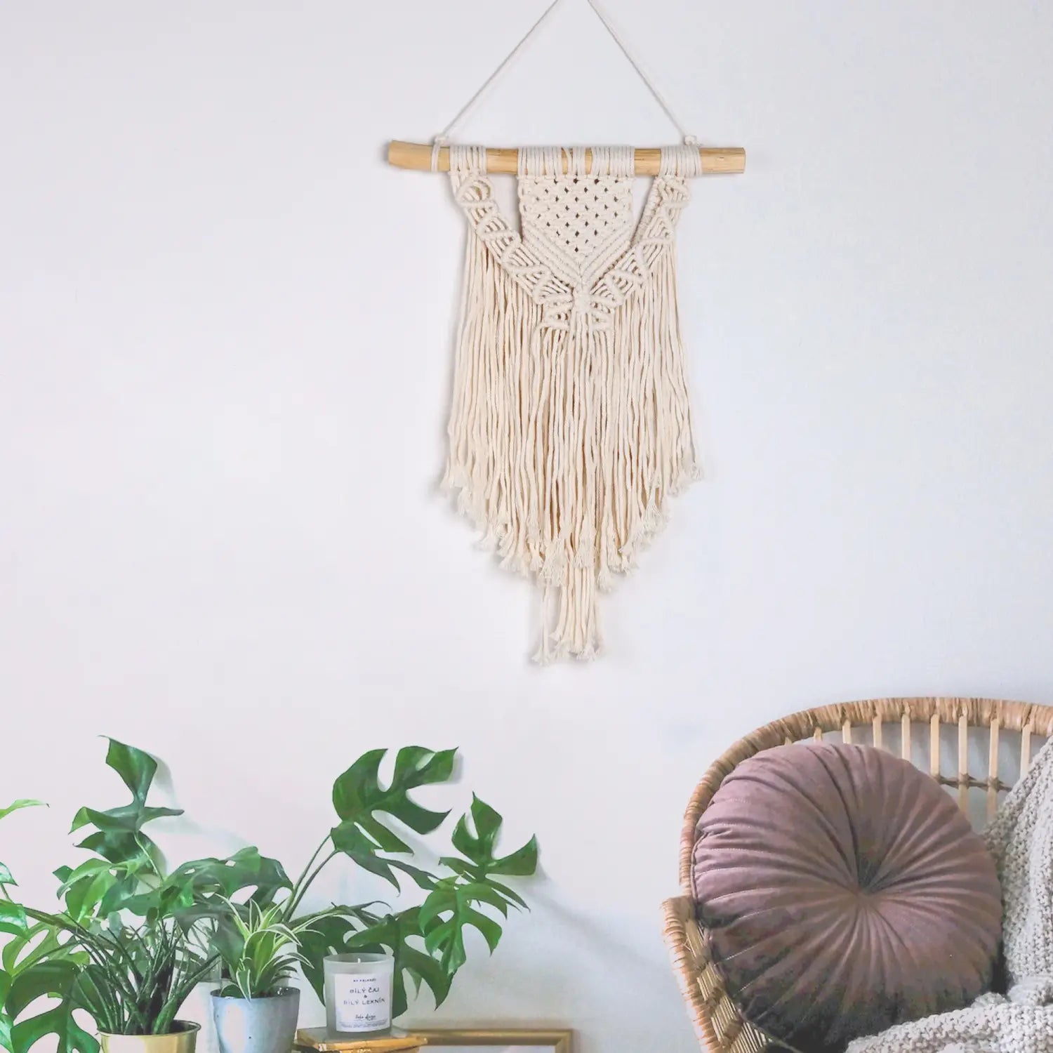 DecorBites™ Macrame Woven Wall Hanging Boho Home Chic Bohemian Geometric Art Decor Beautiful Apartment Dorm Room