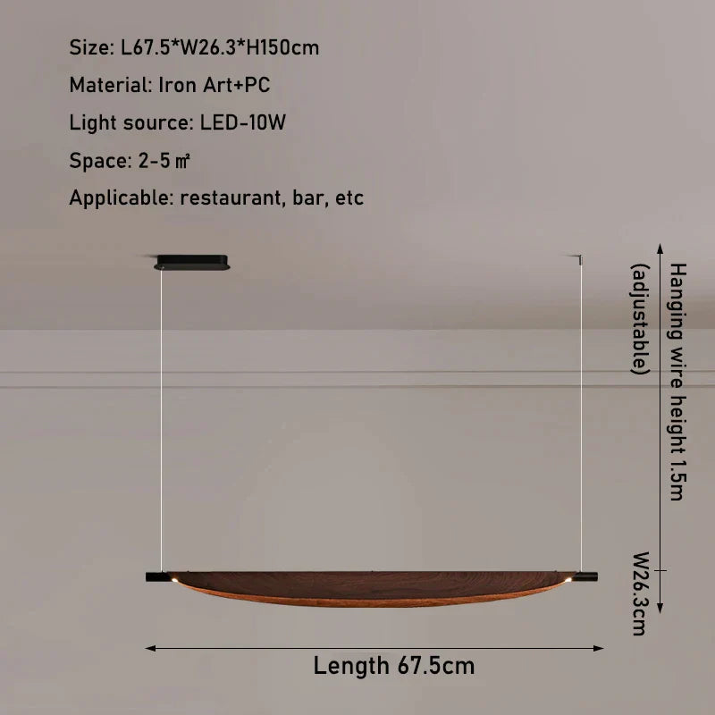 DecorBites™ LED Wabi Sabi Chandelier: Modern Japanese Dining Table Pendant Light for Home, Office, and Bar