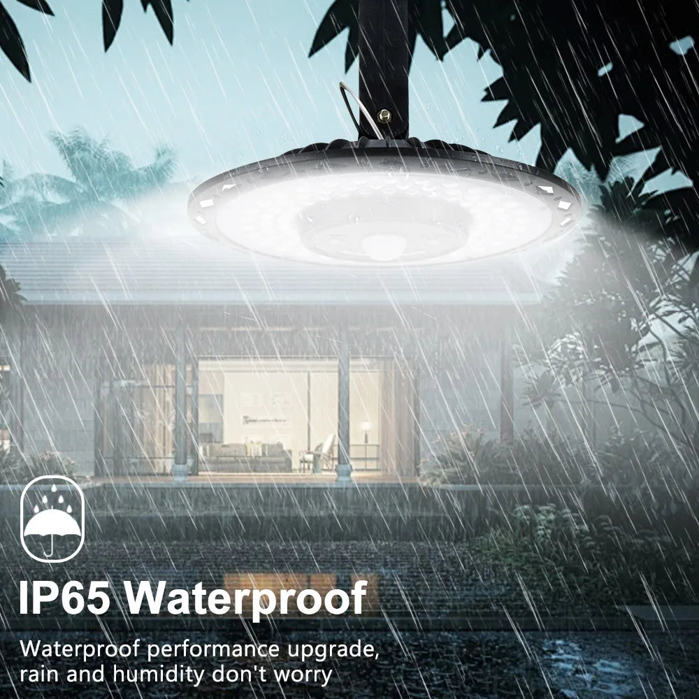 Lámpara solar DecorBites™ de 180 LED para cobertizo con control remoto, 5 modos para jardín, garaje y cenador.