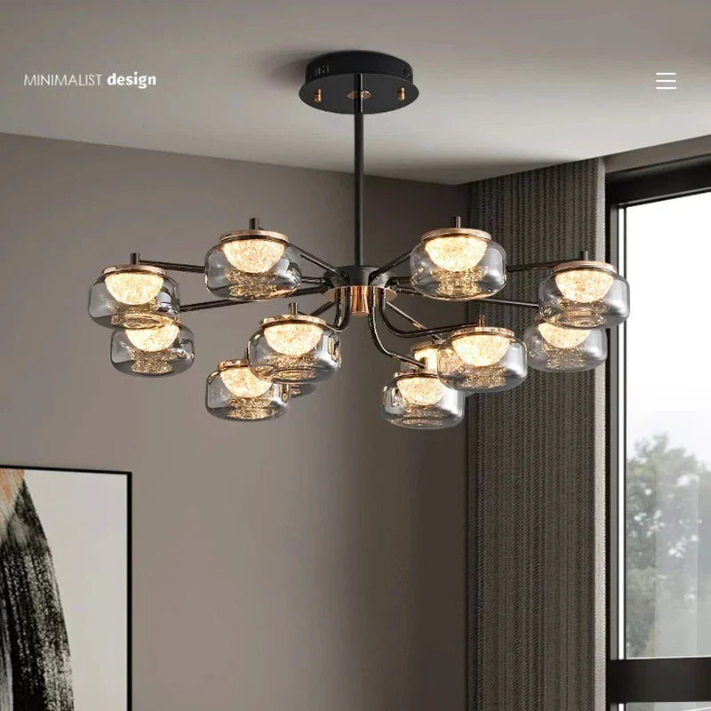 DecorBites™ LED Chandelier Lighting for Living, Bedroom, Dining Room - Pendant Lamp Fixture