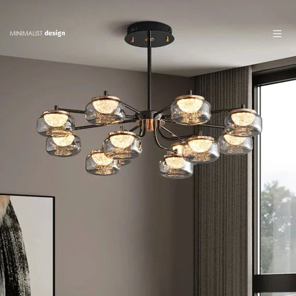 DecorBites™ LED Chandelier Lighting for Living, Bedroom, Dining Room - Pendant Lamp Fixture