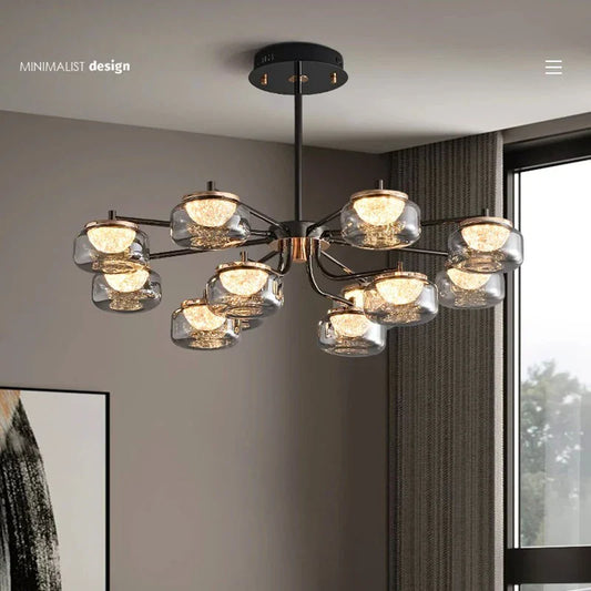 DecorBites™ LED Chandelier Lighting for Living, Bedroom, Dining Room - Pendant Lamp Fixture