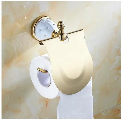 DecorBites™ Bathroom Hardware Set: Toilet Paper, Roll Holder, Brush Holder, Coat Hook