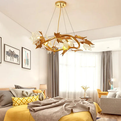 DecorBites™ Crystal Chandelier Rustic Pendant Lighting Modern French Country Decor