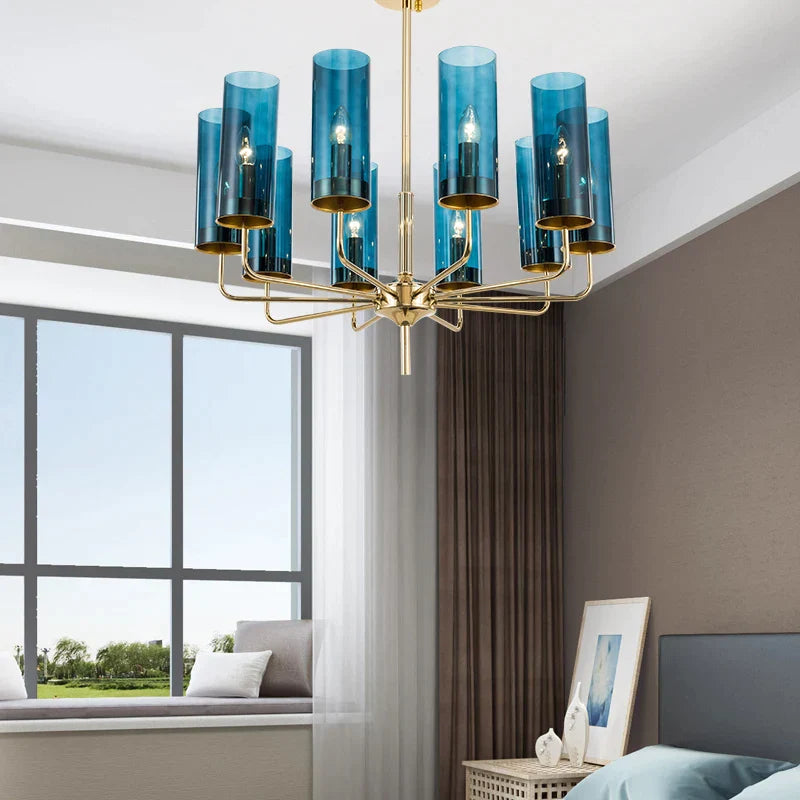 DecorBites™ Glass Chandelier: Elegant Nordic Design Hanging Lamp for Kitchen Island, Restaurant, and Home