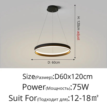 DecorBites™ LED Pendant Lamp: Modern Minimalist Style for Bedroom, Kitchen & Foyer
