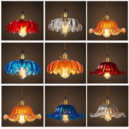 DecorBites™ Glass Pendant Lights: Vintage LED Indoor Lighting for Home, Living Room, and Cafe.
