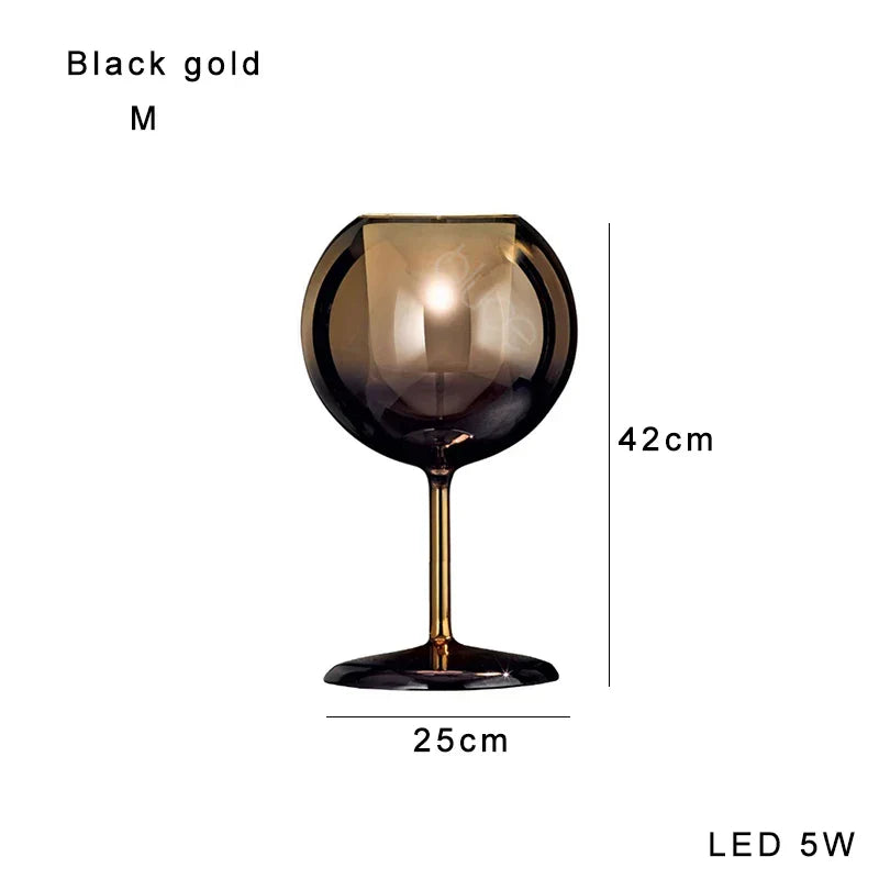 Lámpara de mesa decorativa de cristal cromado oro Decorbites™ para sala de estar de lujo, villa, tienda, café