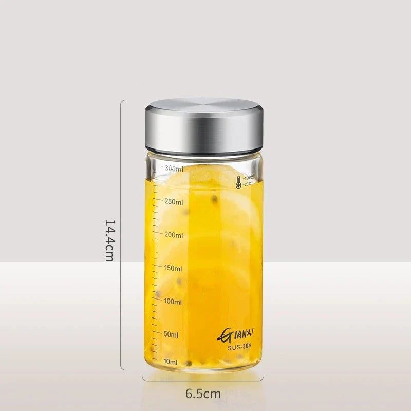 DecorBites™ Glass Sealed Jug | Vacuum Airtight Food Storage Jar | Kitchen Organizer