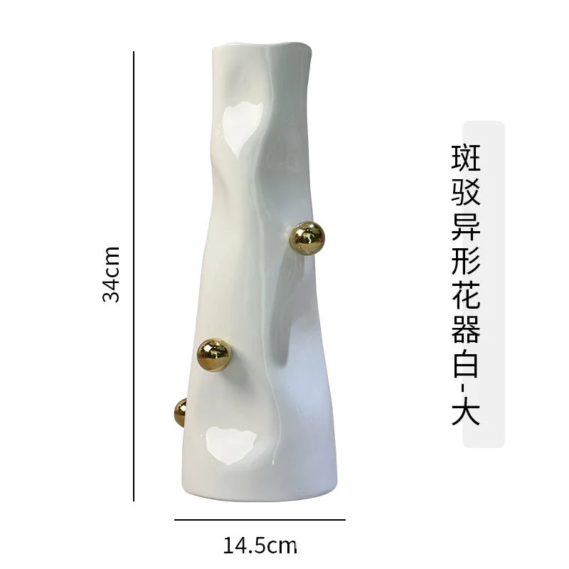 مزهرية كروية هندسية من DecorBites™: تنسيق زهور خزفي فريد لديكور المنزل