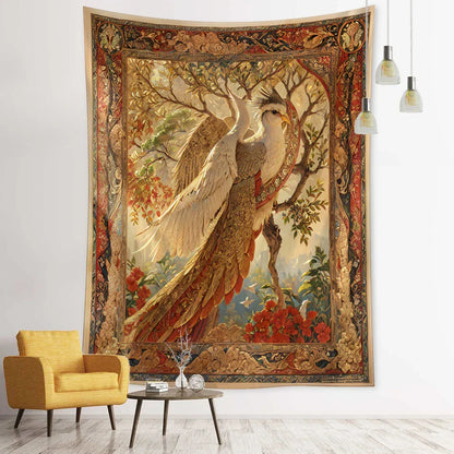 Decobites Flying Bird Tree of Life Tapestry Wall Hanging: Bohemian Abstract Hippie Decor