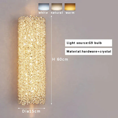 Lámpara de pared DecorBites™ con cuentas de cristal y luz LED para decoración del hogar y sala de estar