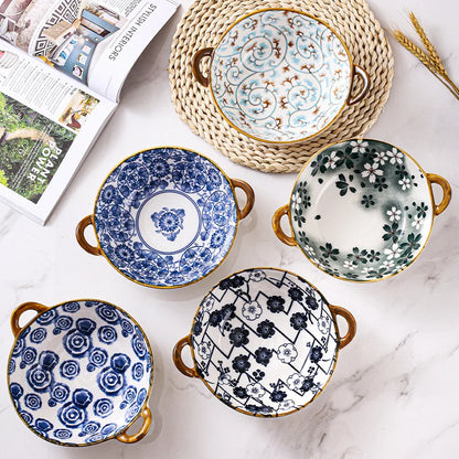 DecorBites™ Ceramic Double Ear Ramen Soup Bowl