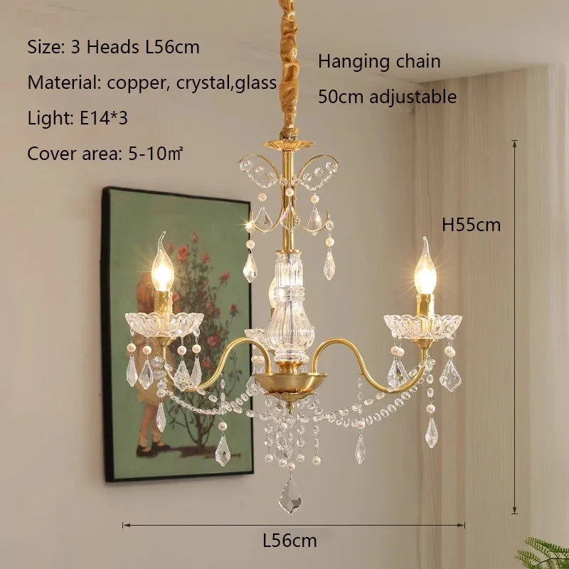 DecorBites™ Crystal Chandeliers Light for Living Room and Dining Room