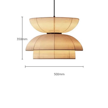DecorBites™ Japanese Wabi Sabi Fabric Pendant Light: Traditional and Creative Lighting for Dining Room