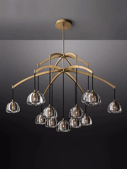 Decorbites™ Amerikanischer Kupferkristall-Kronleuchter: E14 LED Vintage-Deckenbeleuchtung für das Wohnzimmer