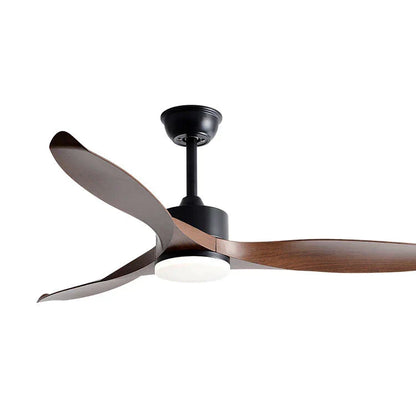 DecorBites™ 52" Black Walnut Grain Ceiling Fan with LED Light & Remote Control