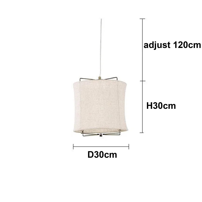 Lámpara de araña DecorBites™ de tela de lino: Lámparas artísticas japonesas retro hechas a mano para restaurantes, dormitorios y barras.