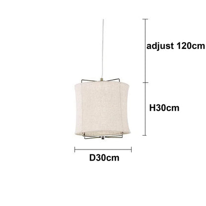 Lámpara de araña DecorBites™ de tela de lino: Lámparas artísticas japonesas retro hechas a mano para restaurantes, dormitorios y barras.