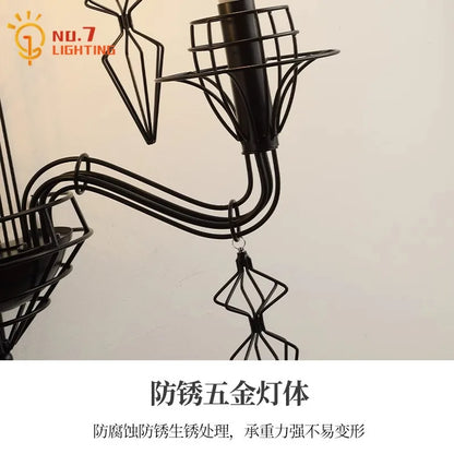 DecorBites™ Iron Art Candle Wall Lamp LED E14 Black Retro Industrial Baroque.