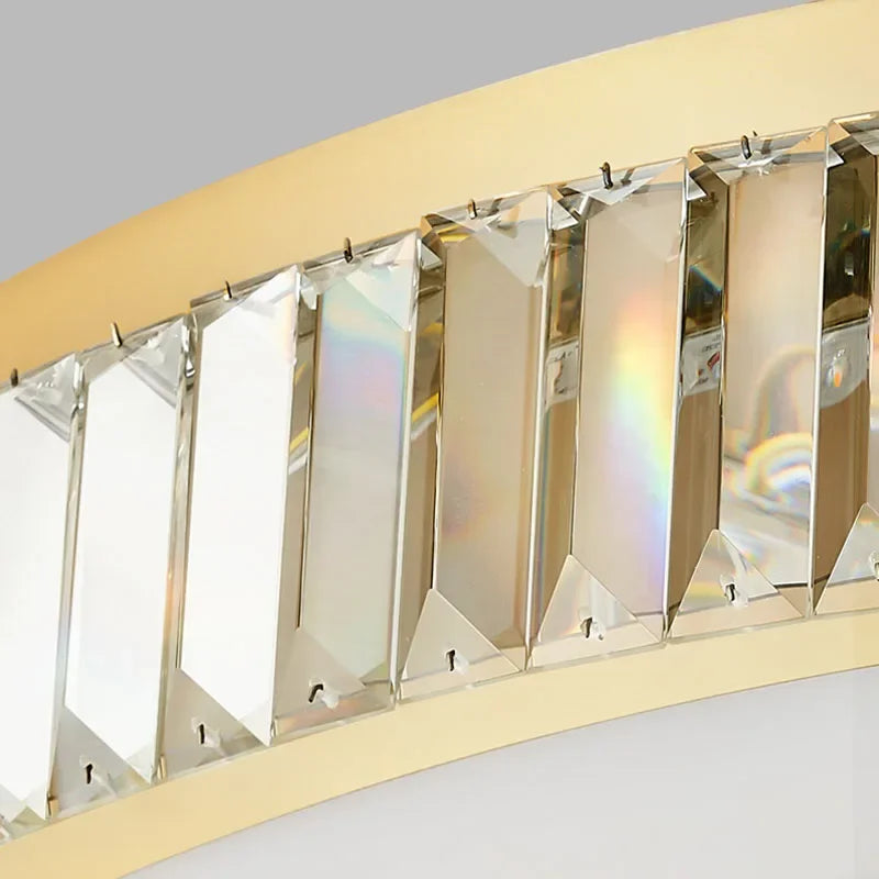 Gold Double Crystal Chandelier