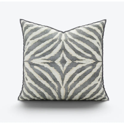 Funda de cojín DecorBites™ con estampado de cebra dorado en jacquard - Decoración moderna de lujo