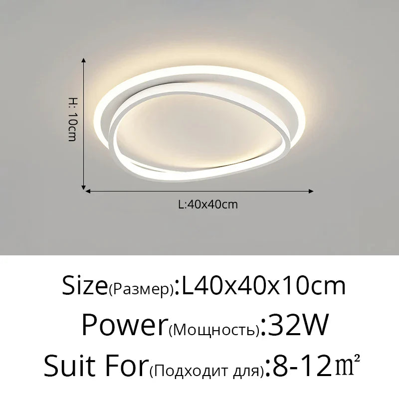 ديكوربايتس™ مصباح سقف LED مربع هندسي مع جهاز تحكم عن بعد لغرفة الدراسة وغرفة المعيشة وغرفة النوم
