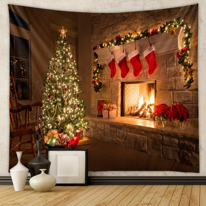 Decobites Christmas Tree Tapestry Wall Hanging for Festive Home Decor