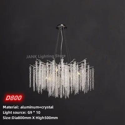 DecorBites™ Crystal Tassel Pendant Chandelier for Dining Room, Kitchen Island, Hall - Luxury LED Lighting