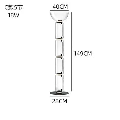 DecorBites™ Glass LED Floor Lamp: Modern Nordic Design for Living Room and Bedroom Decor